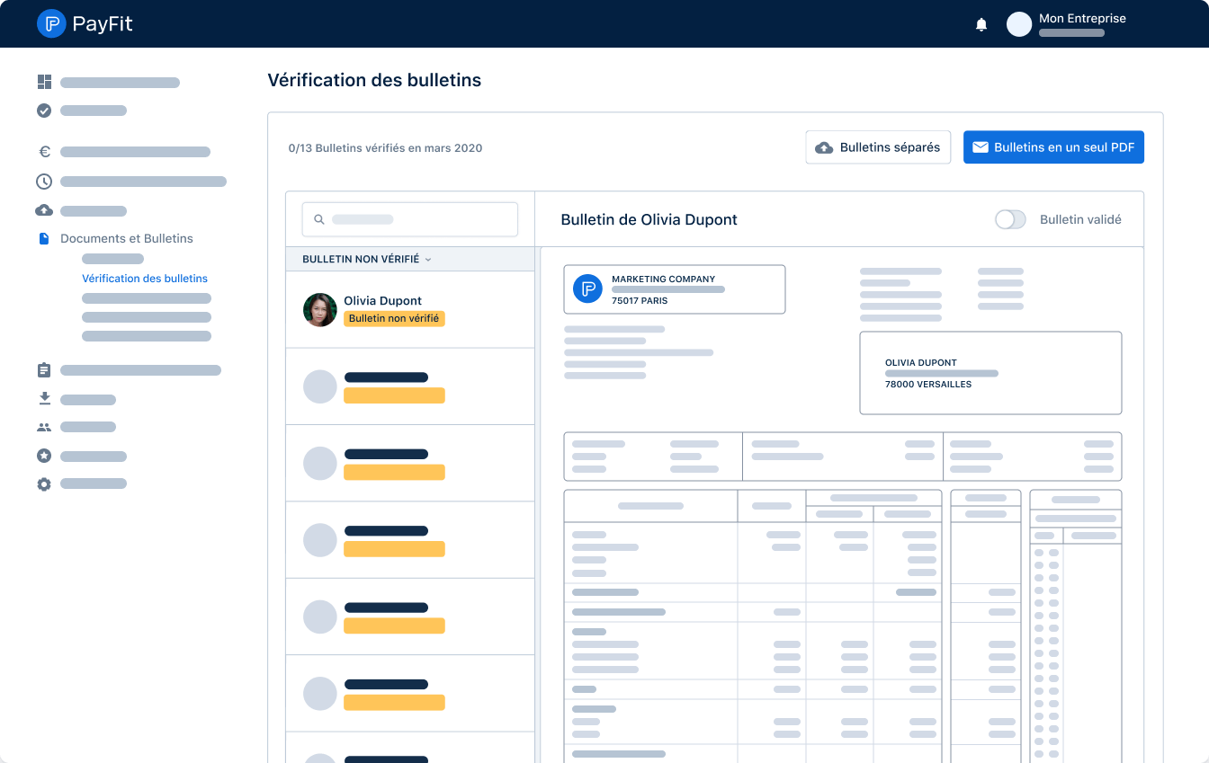 Interface Payfit